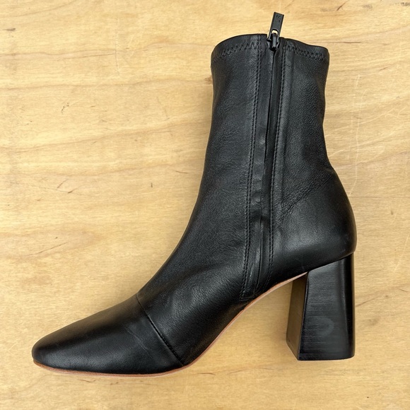 Loeffler Randall Elise Slim Ankle Bootie Black Stretch Nappa - Picture 4 of 6